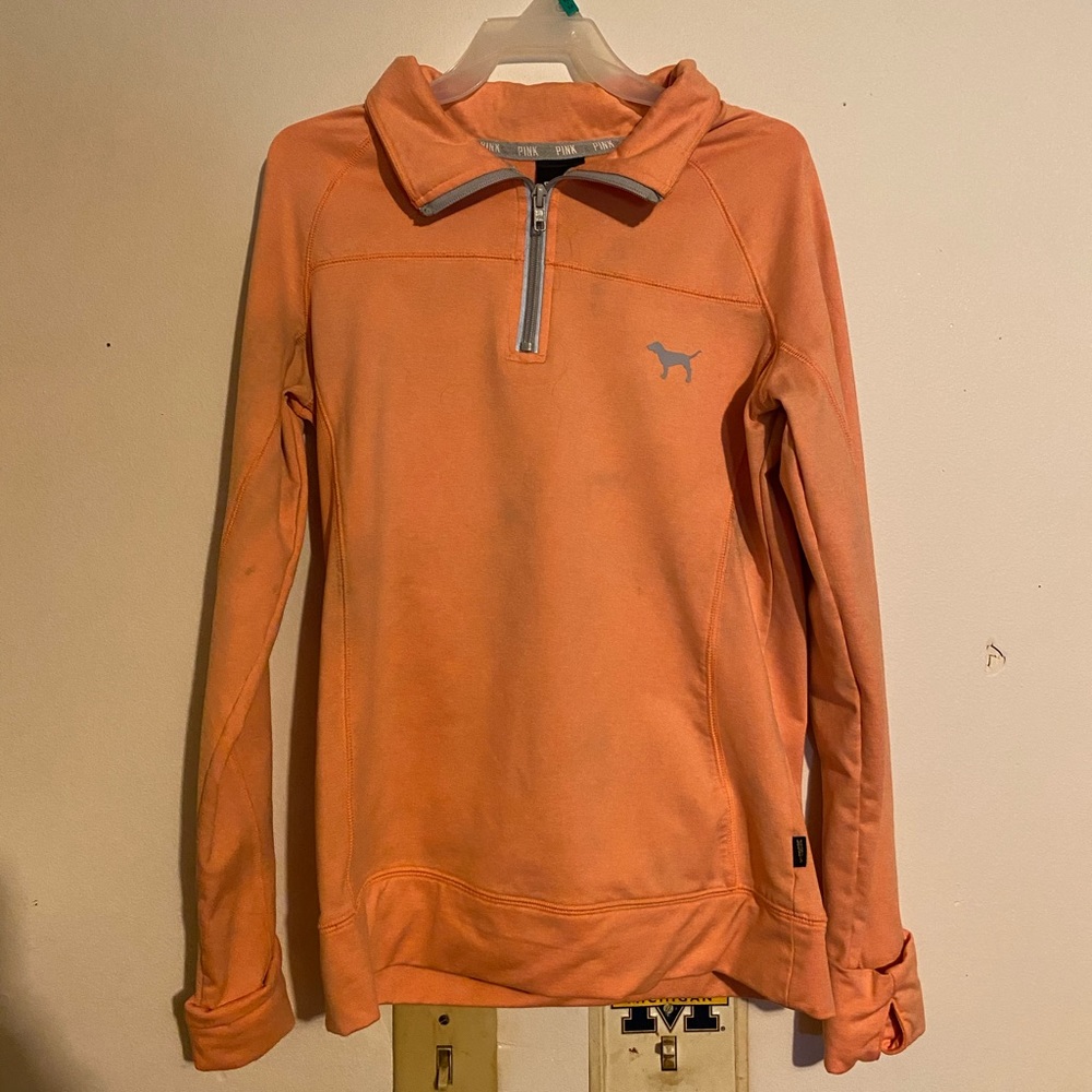 Pink quarter zip